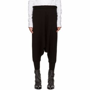 Y's Yohji Yamamoto Black Sarouel Lounge Pants